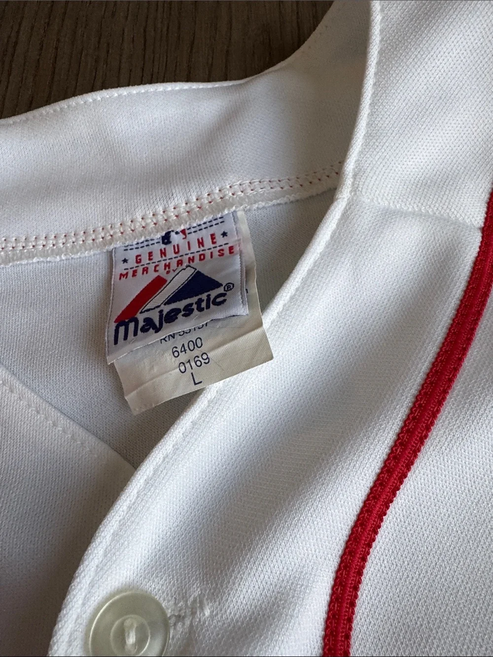 *Majestic White and Red Boston Red Sox Pedroia Baseball Jersey - Picture 5 of 5